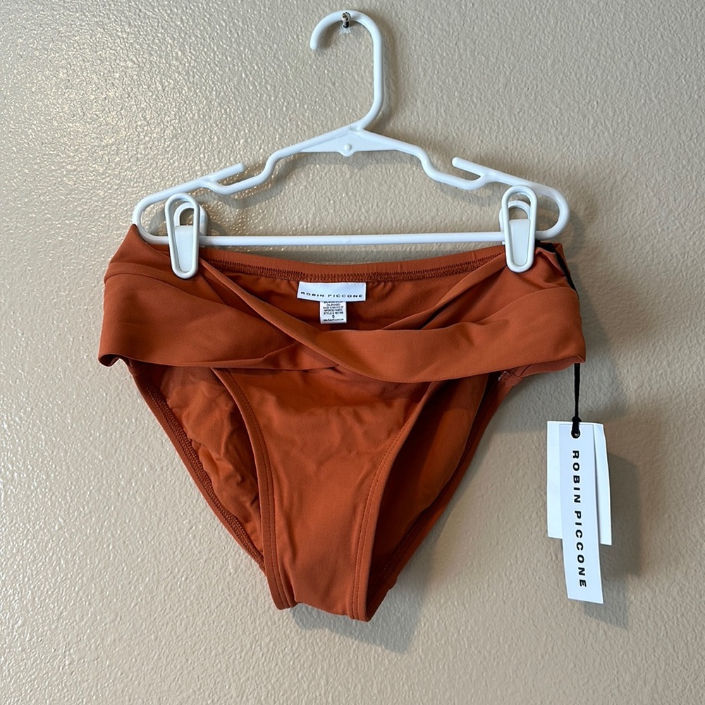 NWT Robin Piccone Ava Midrise Twist bikini bottoms size small